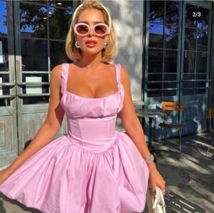 Le Puff Bubblegum Pink Mini Dress